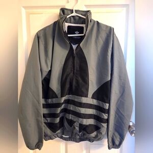 Adidas Women's Or Unisex Windbreaker in Gray and Black